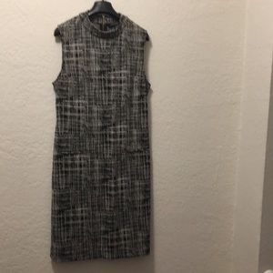Sharagano printed mock neck dress